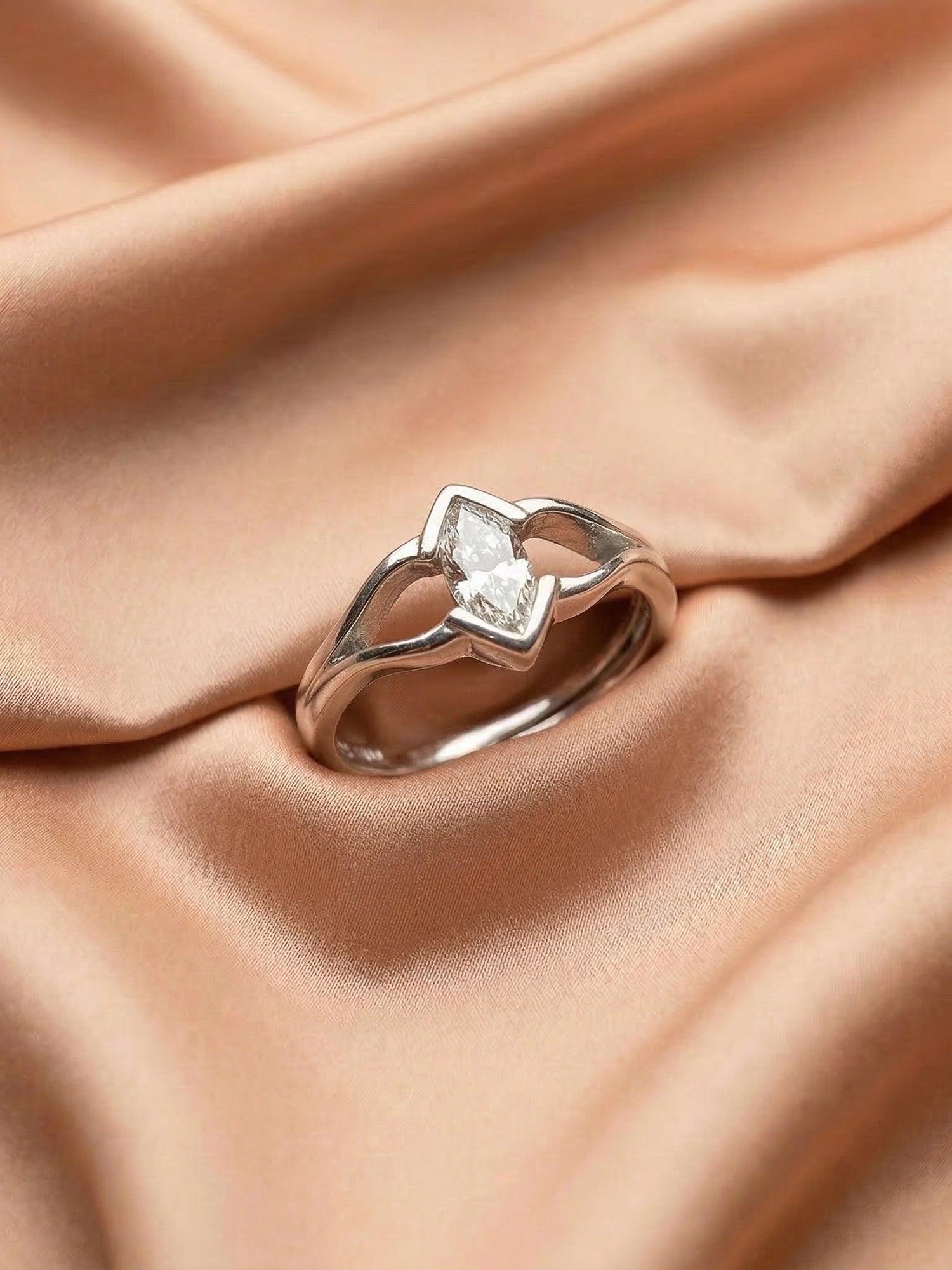 Marquise Stellar Silver Ring