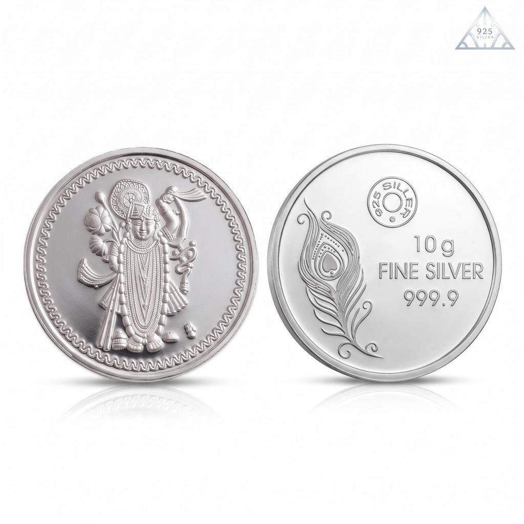 925 Sterling Silver Shrinathji Divine Silver Coin