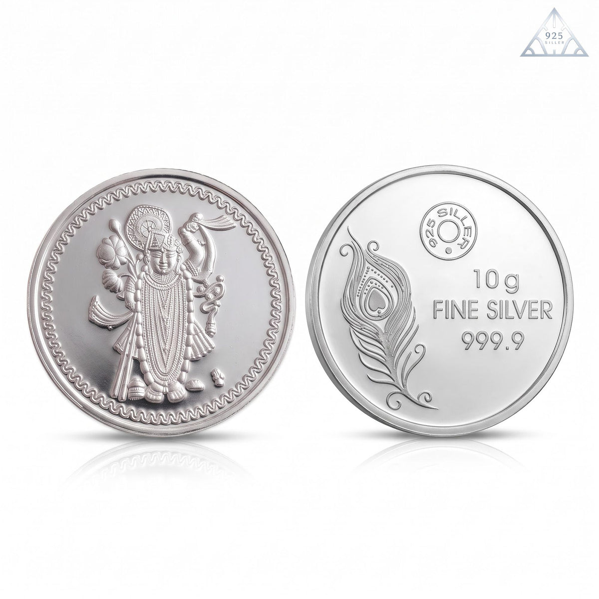 925 Sterling Silver Shrinathji Divine Silver Coin