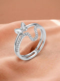 Butterfly Shimmer Layered Ring