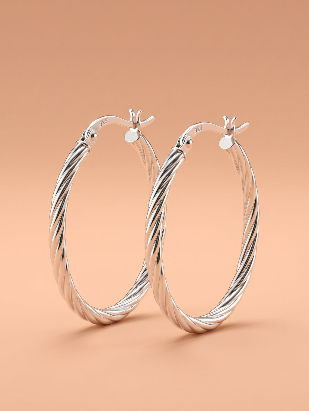 Sculptural Ribbon Twist Hoops