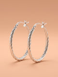 Sculptural Ribbon Twist Hoops