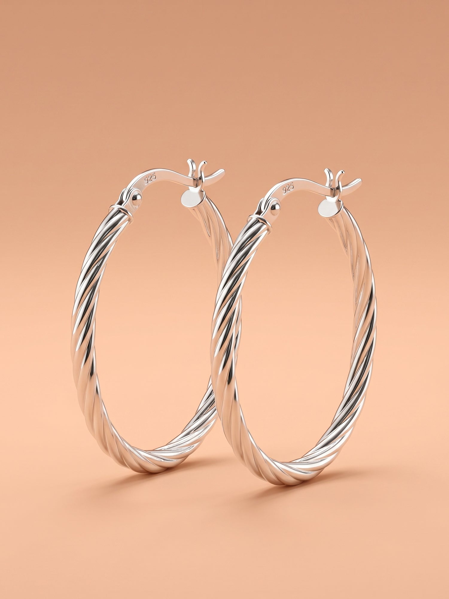Sculptural Ribbon Twist Hoops