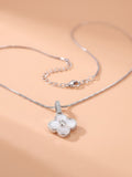 The Luminous Clover Mother-of-Pearl & Cubic Zirconia Pendant Necklace