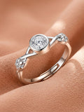 Floral Infinity Solitaire Ring