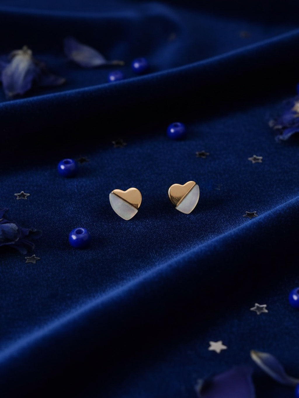 Dual Tone Heart Stud