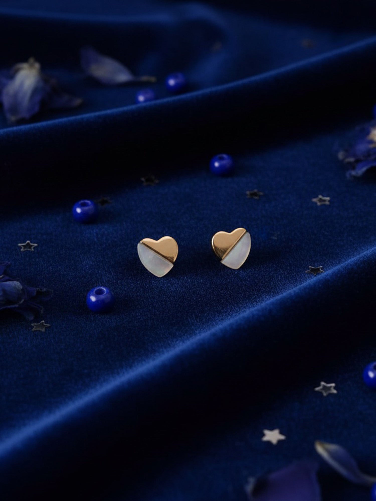 Dual Tone Heart Stud