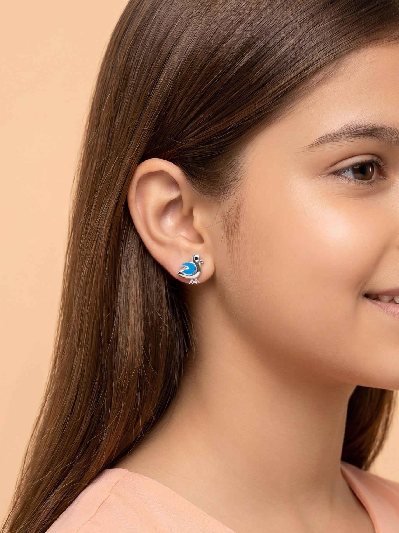 Whimsical Bluebird Studs