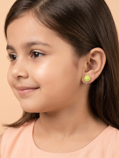 Electric Lime Custard Apple Studs