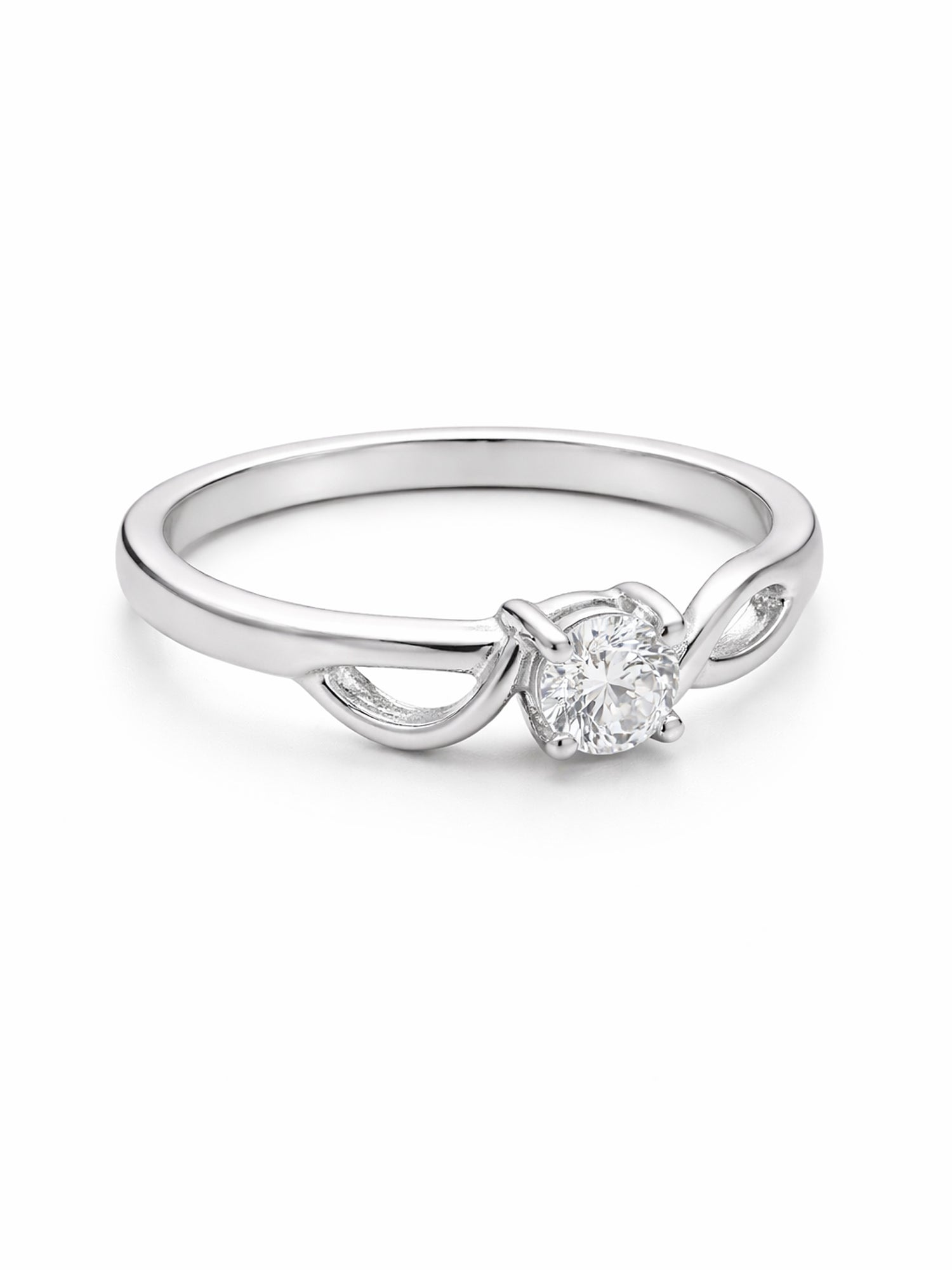 Entwined Ribbon Solitaire Ring