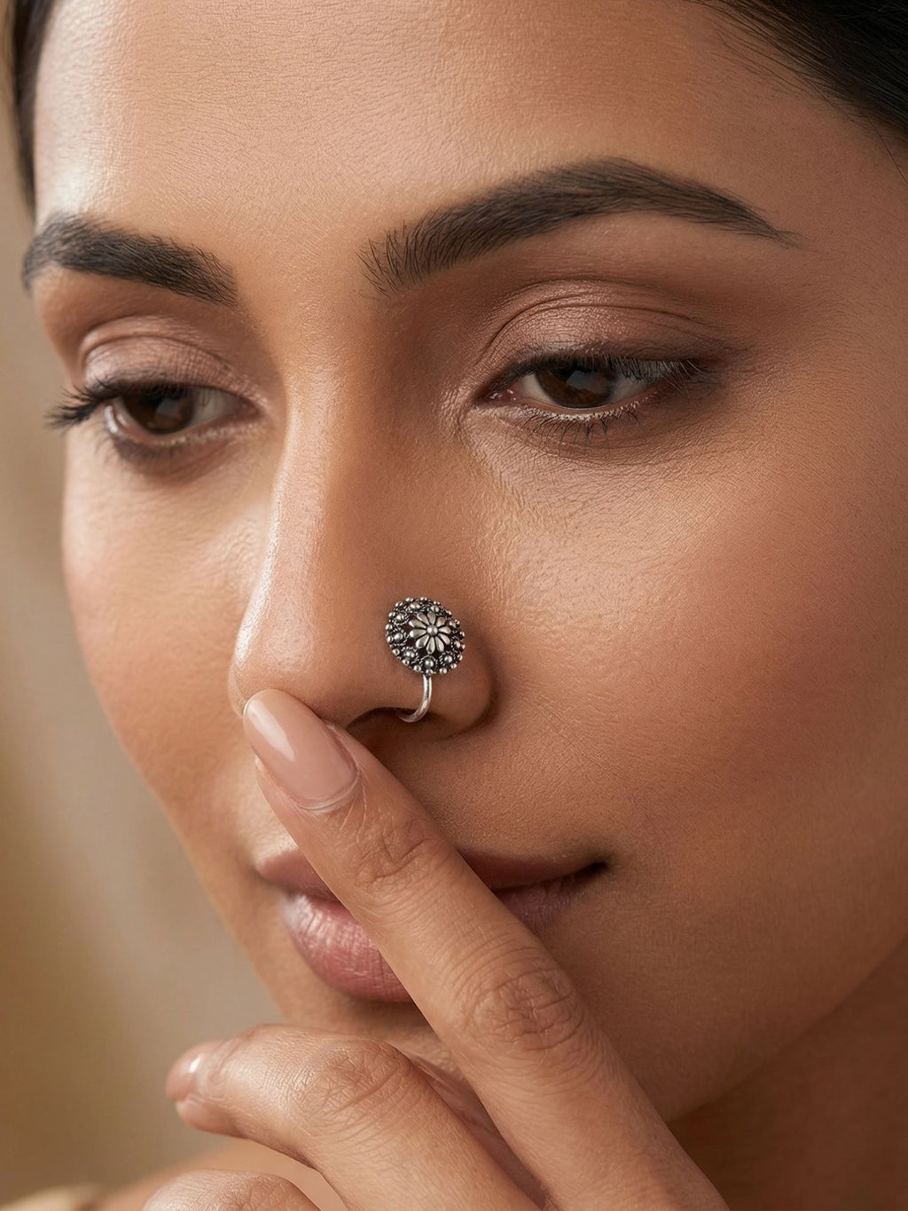 Filigree Blossom Nose Pin