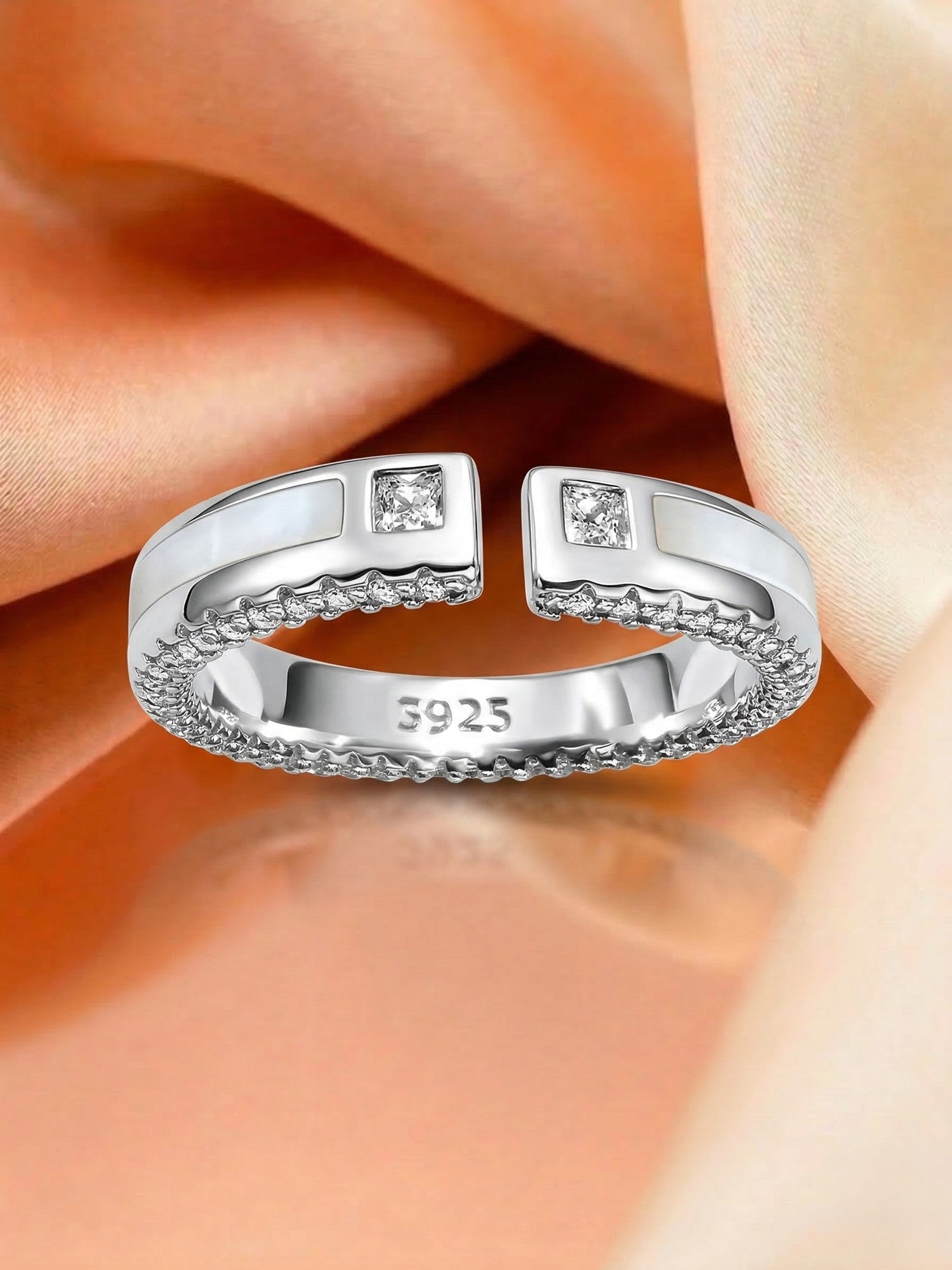 Mosaic Shimmer Adjustable Ring