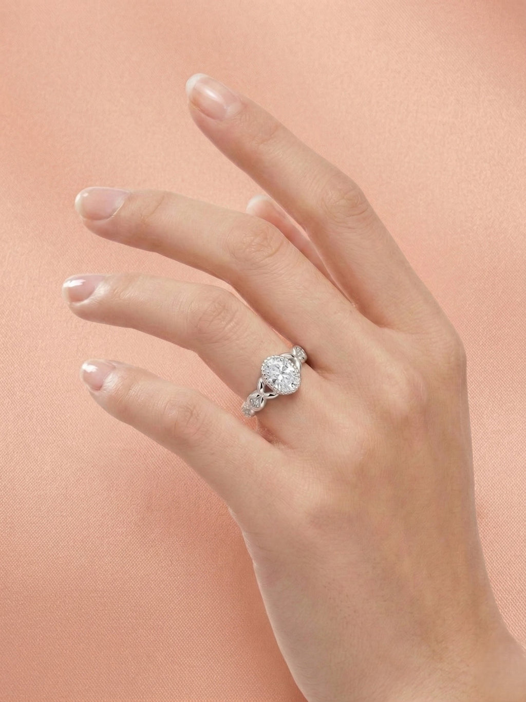 Vintage Oval Milgrain Ring