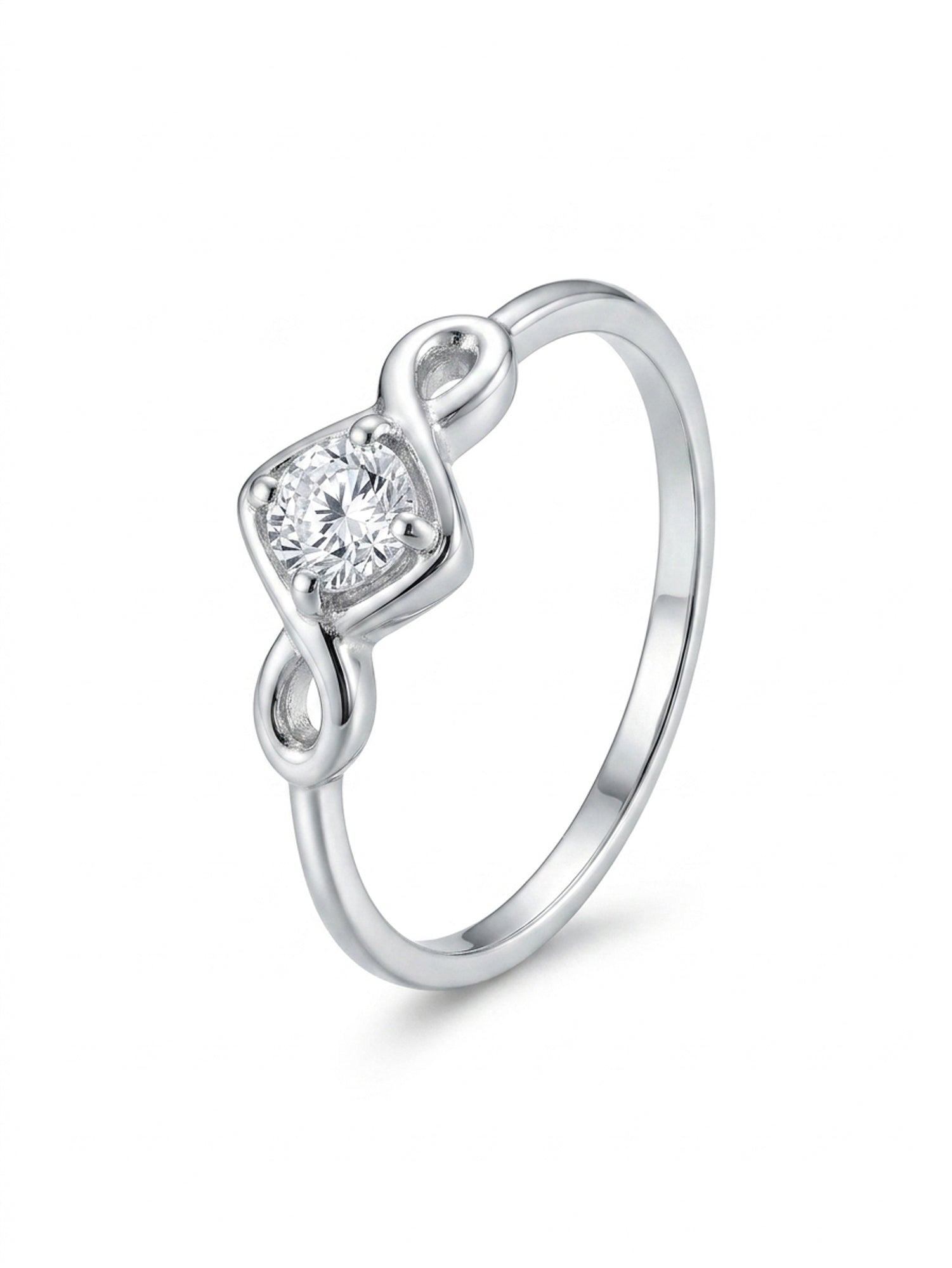 Infinity Swirl Solitaire Ring