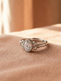 Vintage Scroll Solitaire Ring