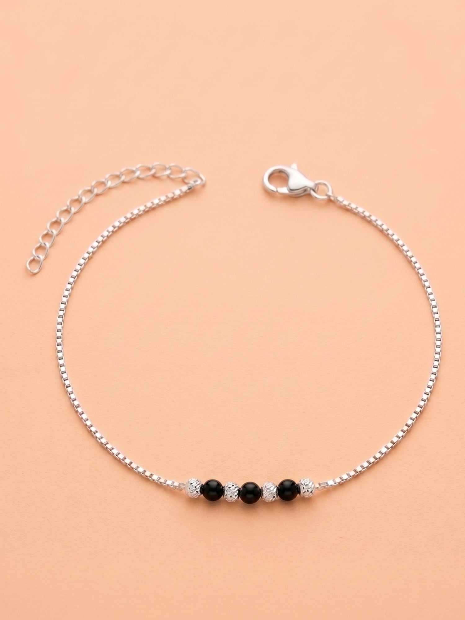 Midnight Stellar Box Chain Anklet