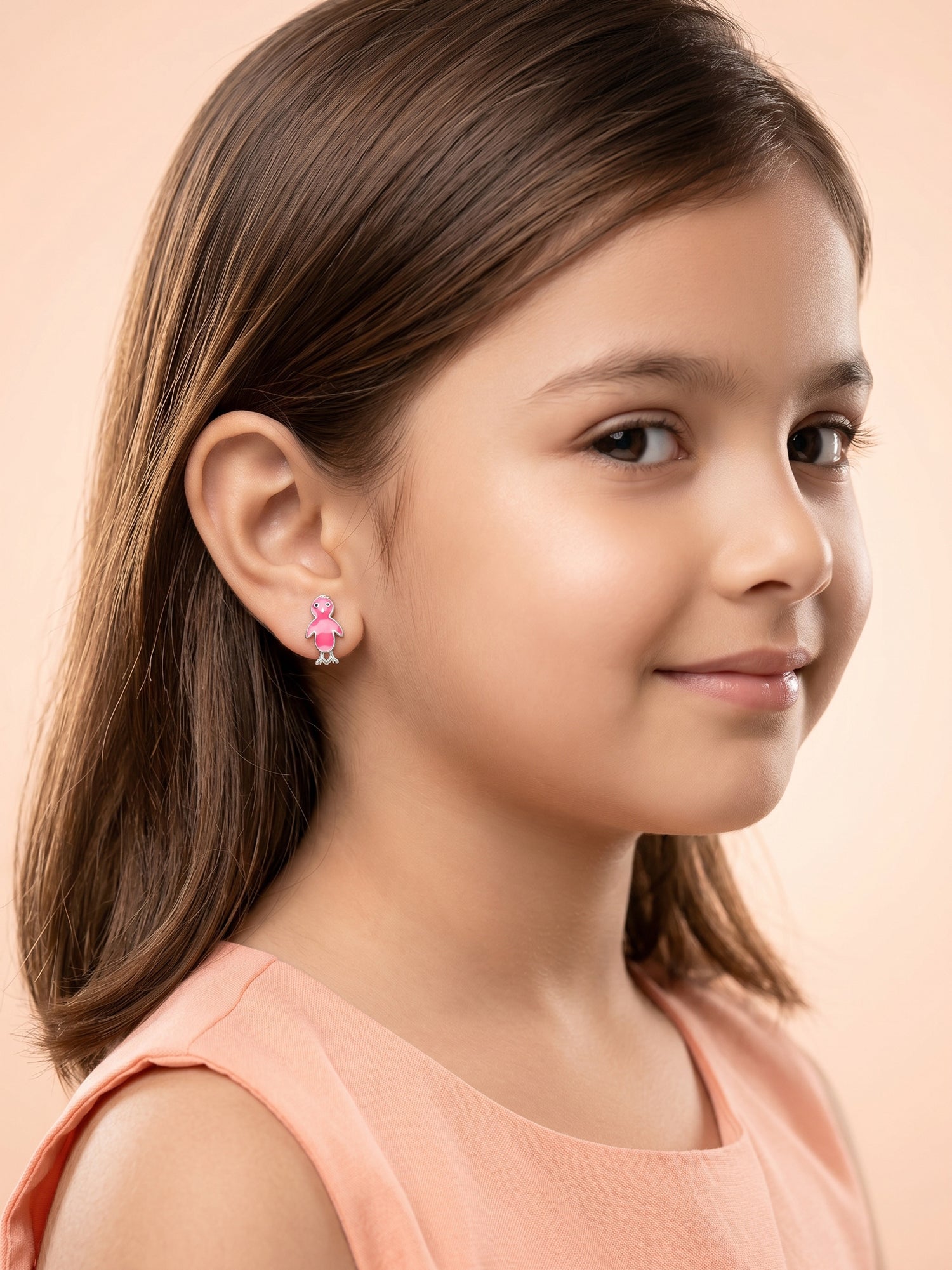 Rosy Chicklet Studs