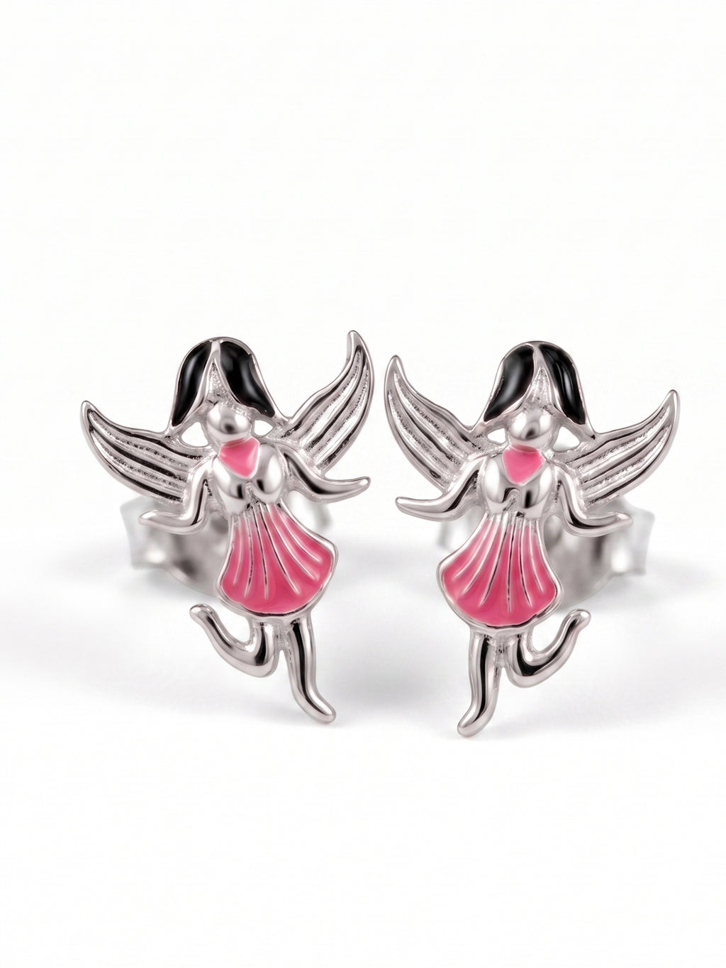 Silver Whimsical Fairy Studs