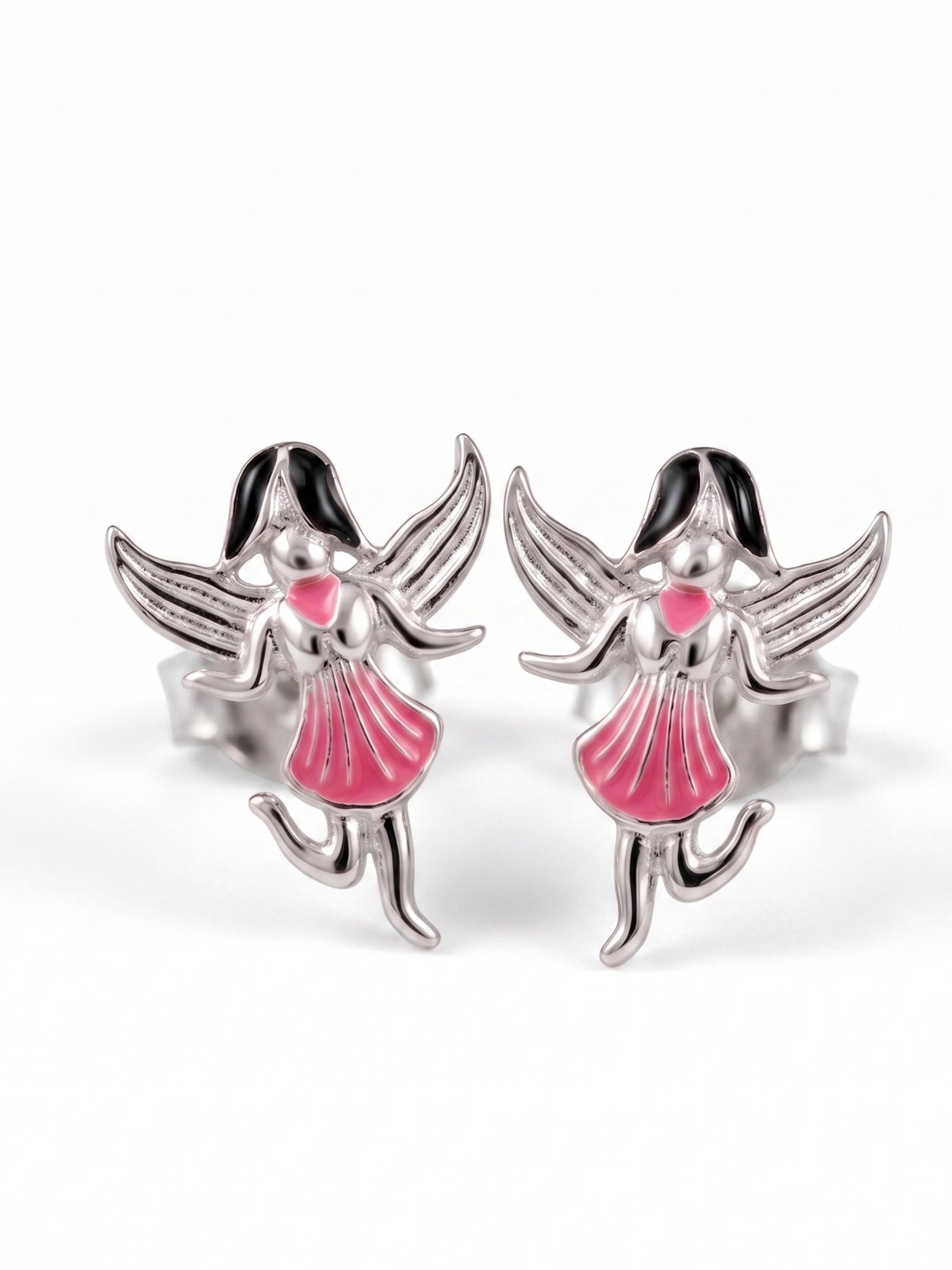 Silver Whimsical Fairy Studs