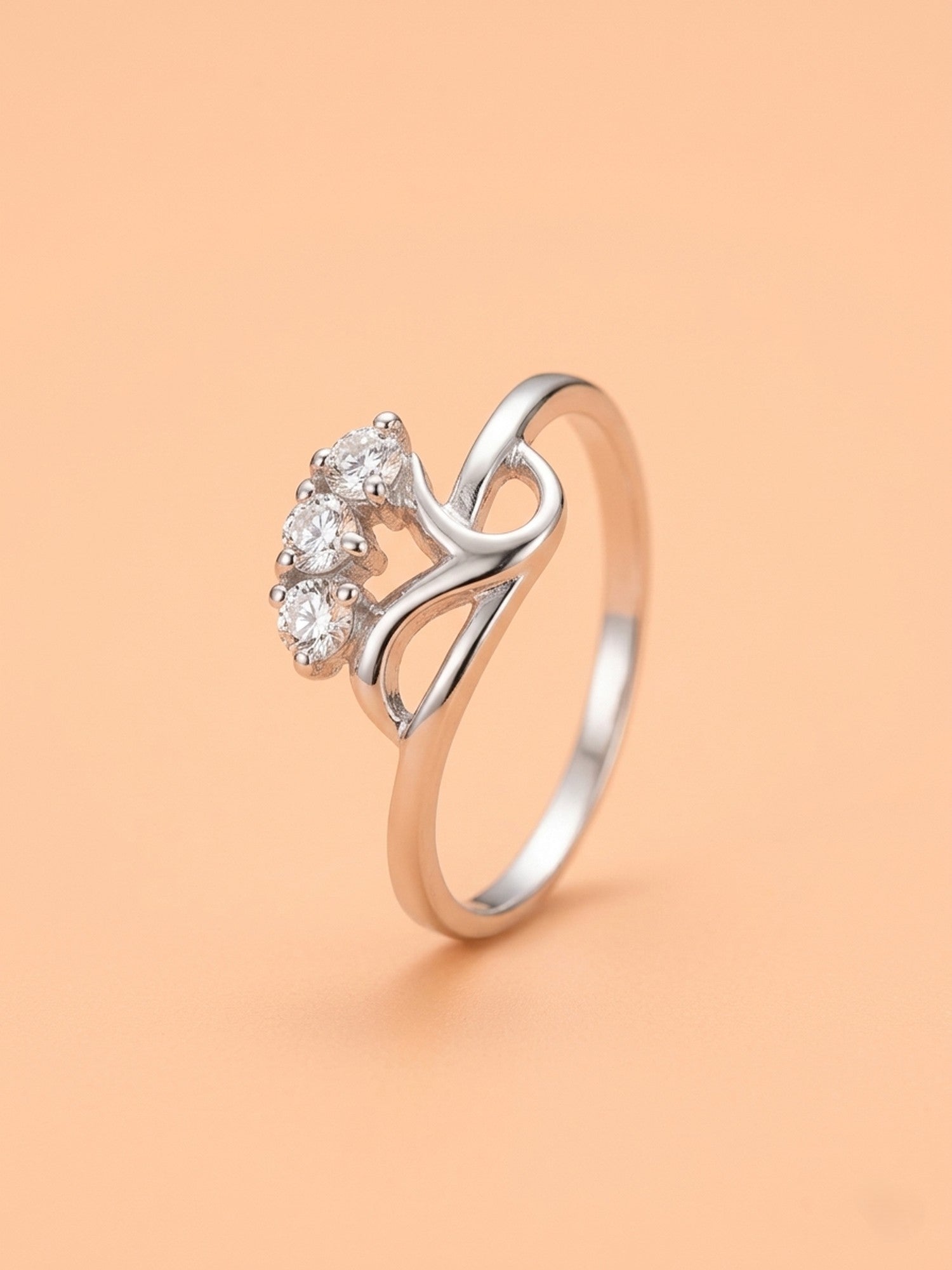 Triple Stone Vine Ring
