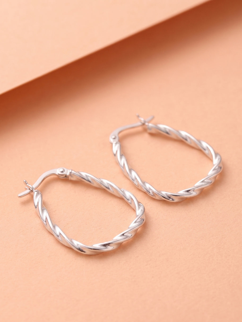 Twisted Teardrop Hoop Earrings