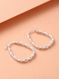 Twisted Teardrop Hoop Earrings