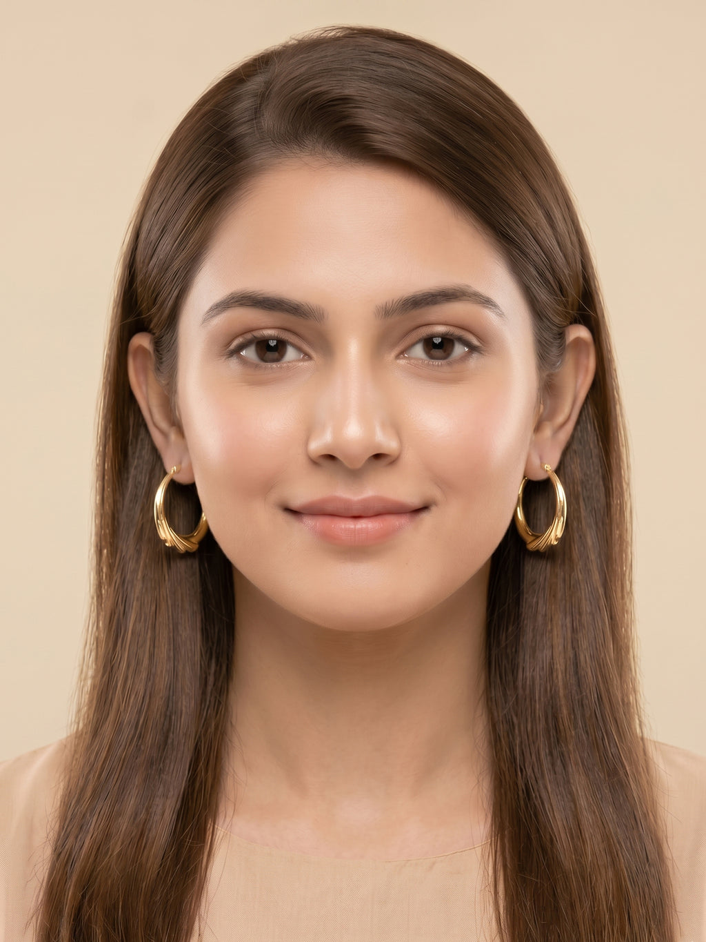Gilded Floral Hoops