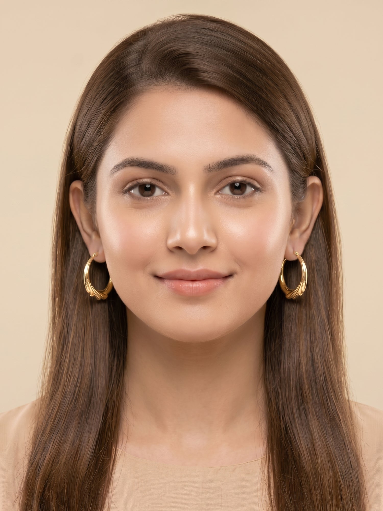 Gilded Floral Hoops