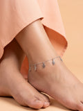 Hollow Leaf Charm Anklet
