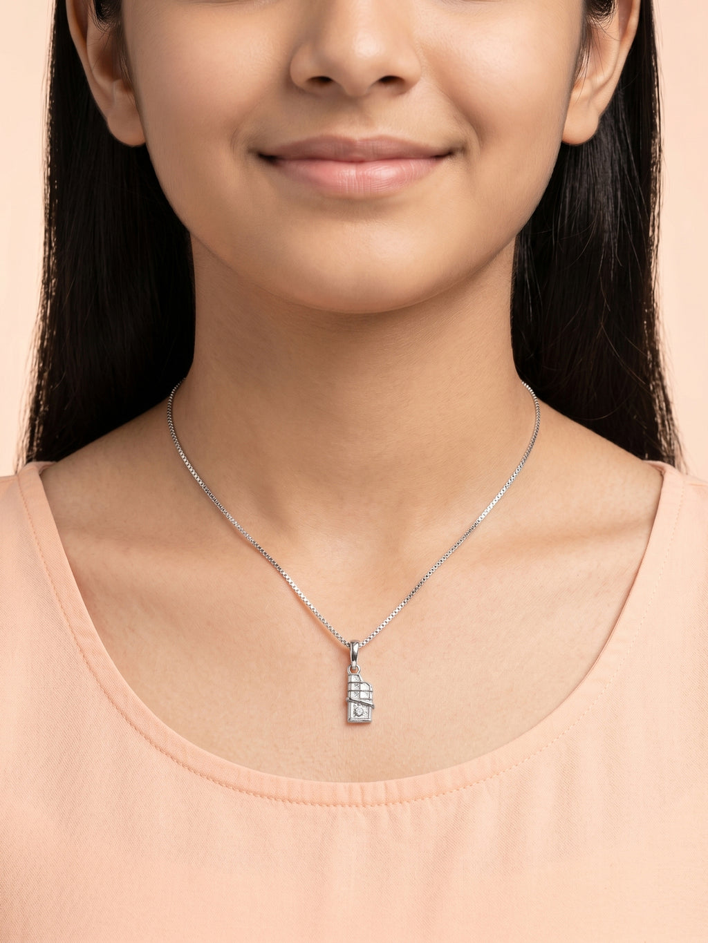 Kids Miniature Chocolate Bar Pendant Necklace