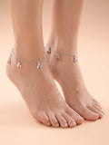 Three-Leaf Clover Charm Anklet Set of 2