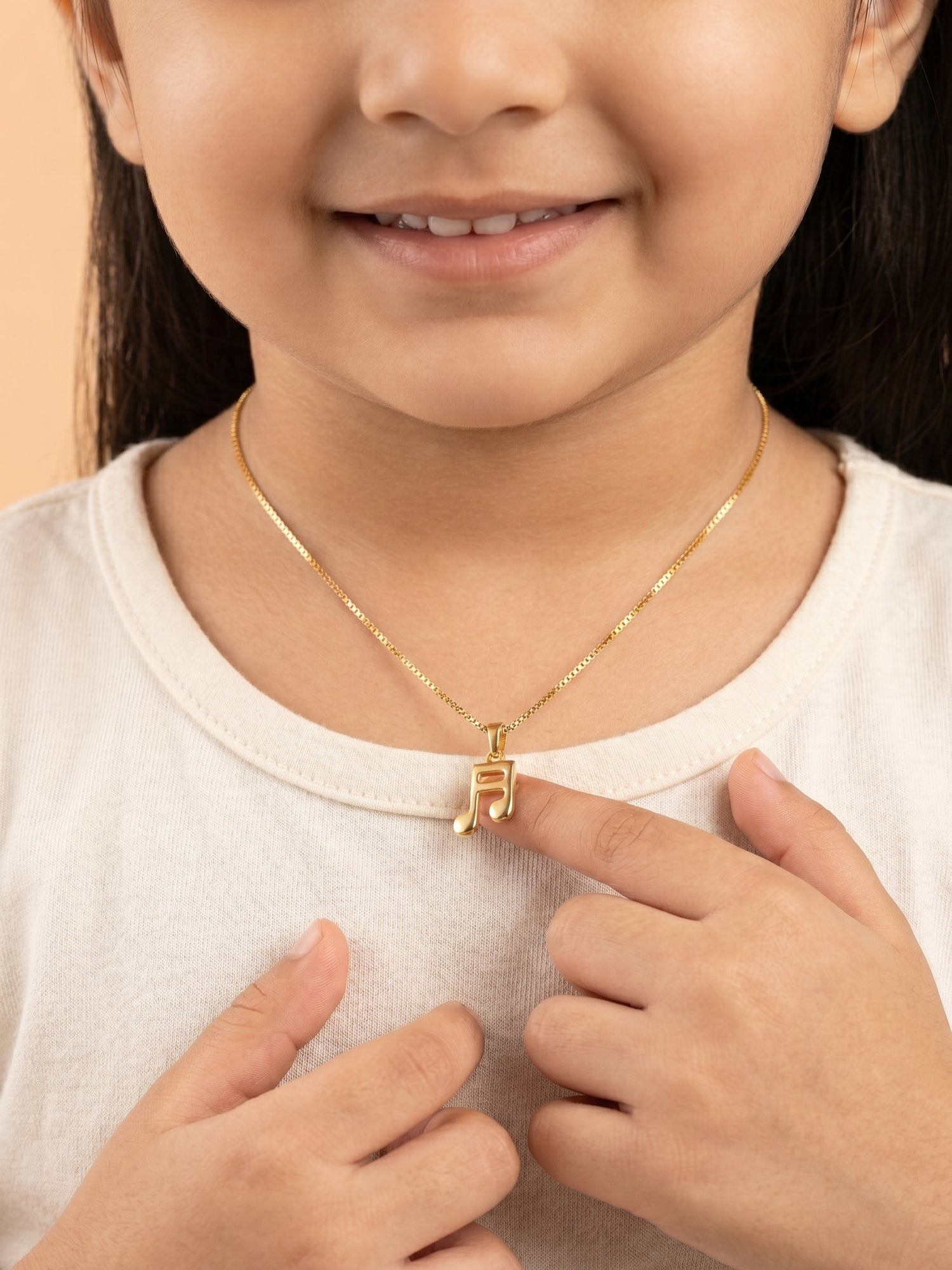 Music Note Gold Pendant