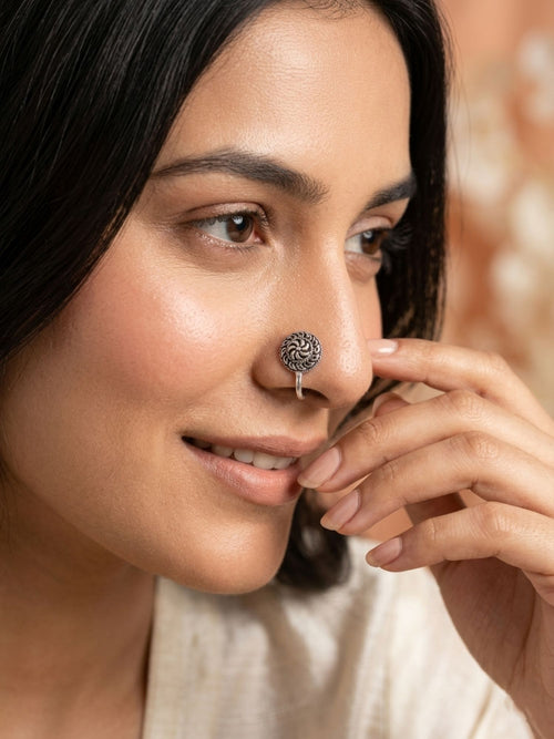 Antique Swirl Mandala Nose Pin