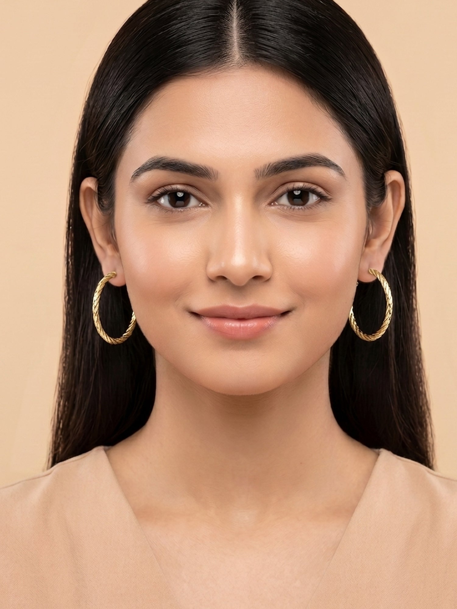 Gilded Spiral C-Hoops
