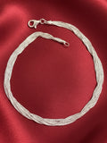 Silver Glimmer Multi Strand Anklet