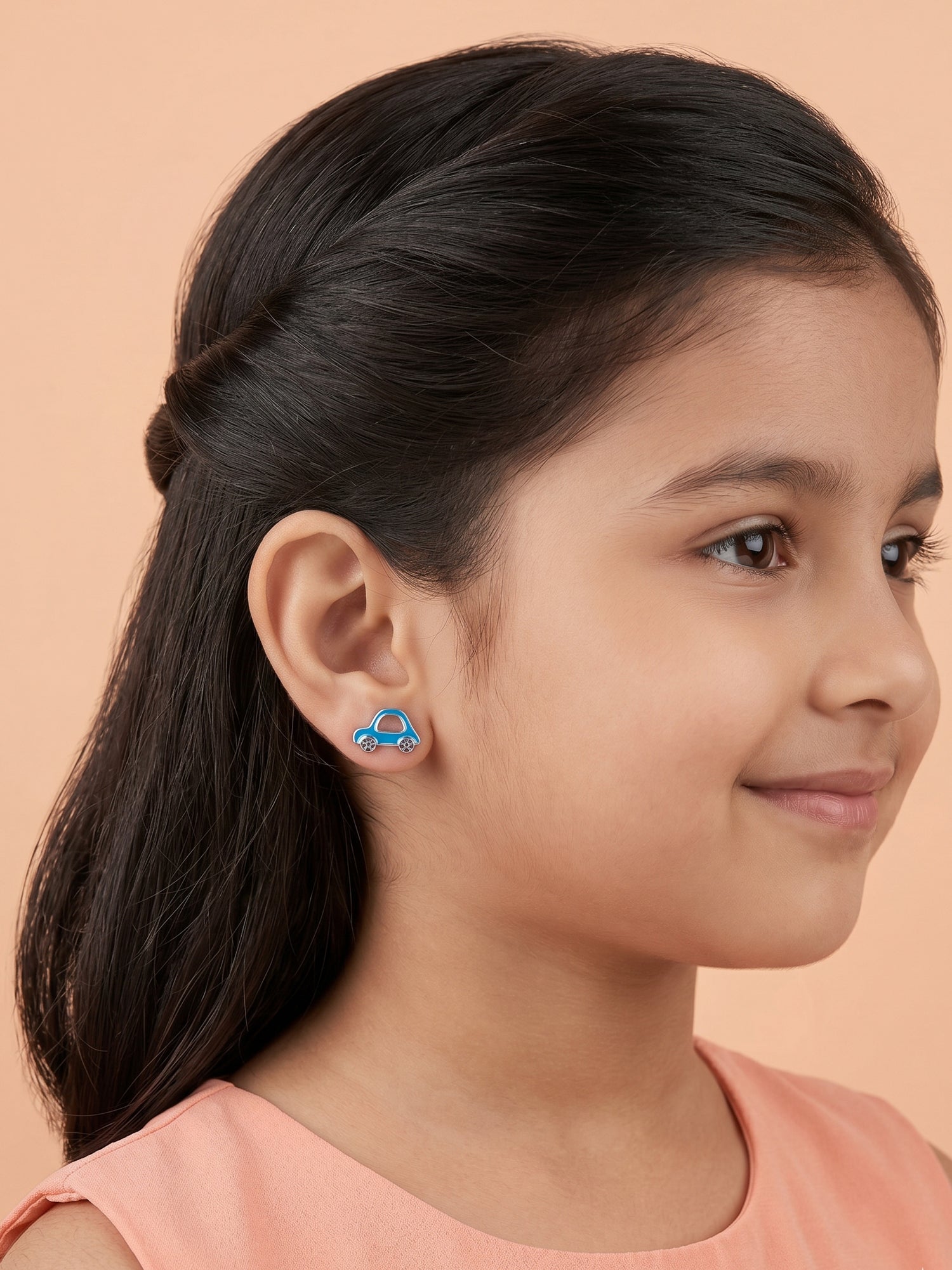 Speedy Azure Beetle Studs