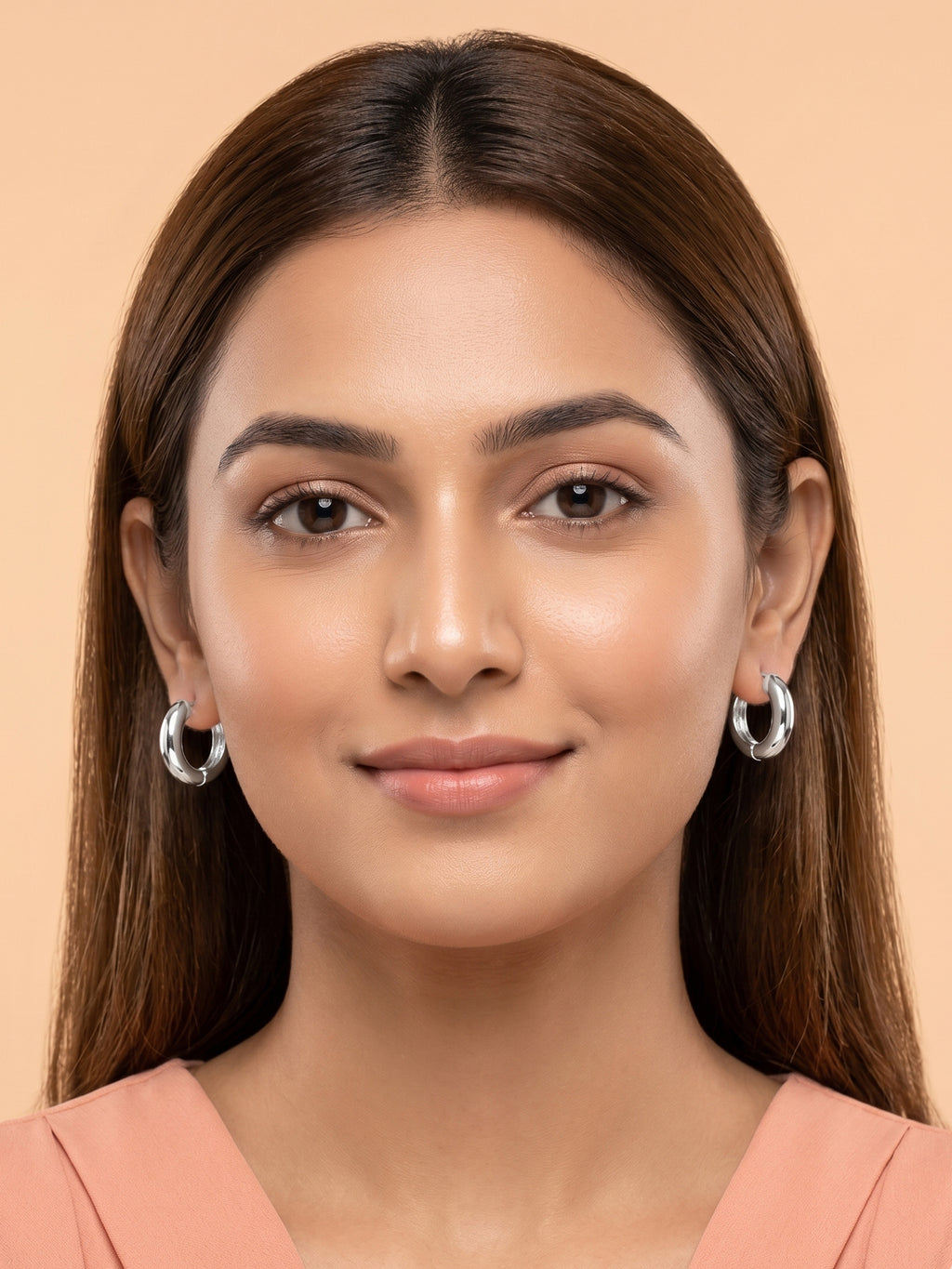 Polished High-Shine Huggie Hoops