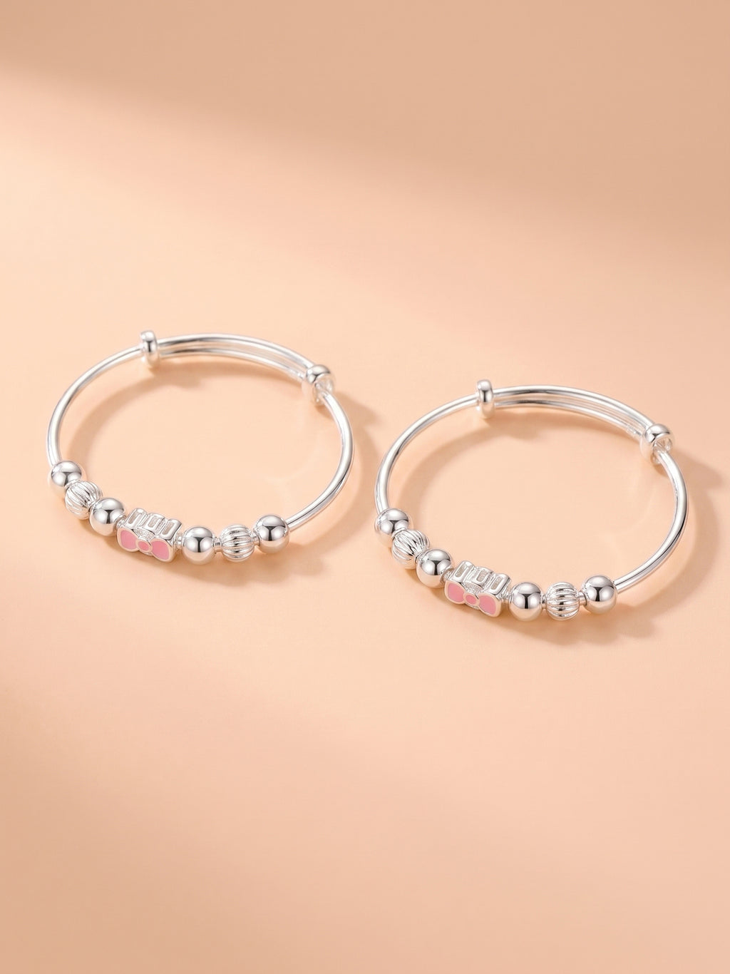 Pink Bow Kids Bangles