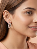 Sculptural Domed Open Hoop Studs