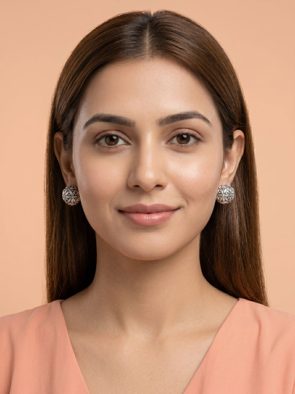 Floral Orb Sculptural Studs