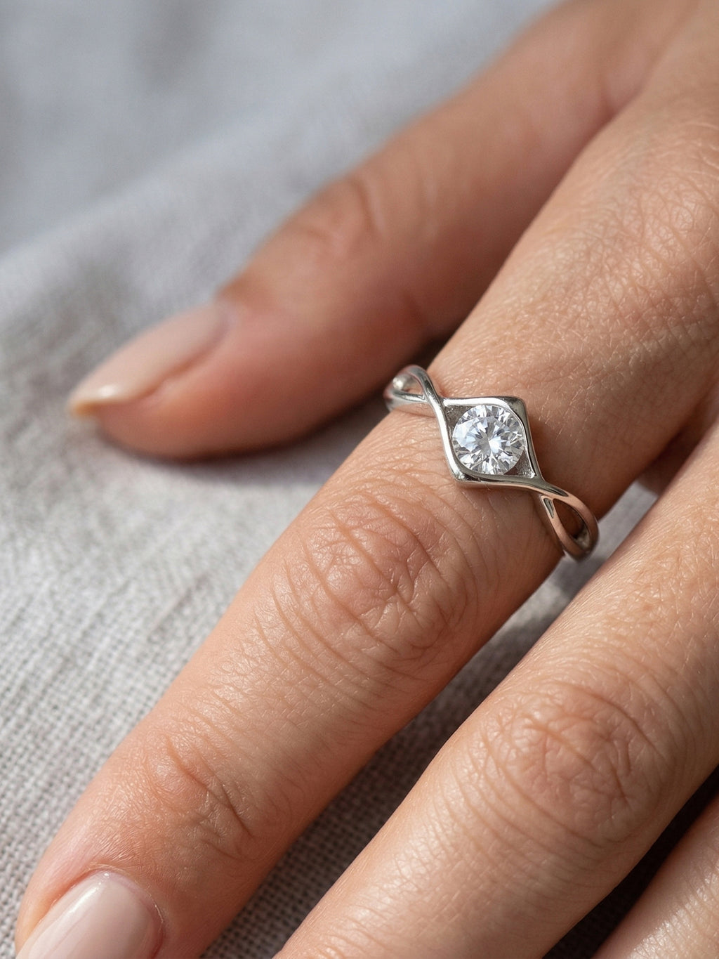 Twist Solitaire Ring