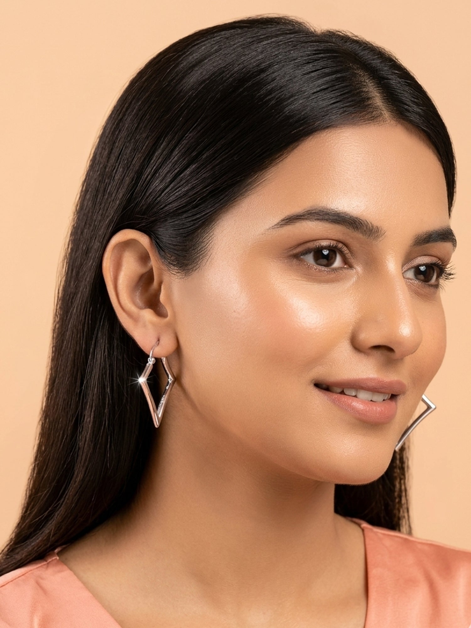 Geometric Square Hoop Earrings