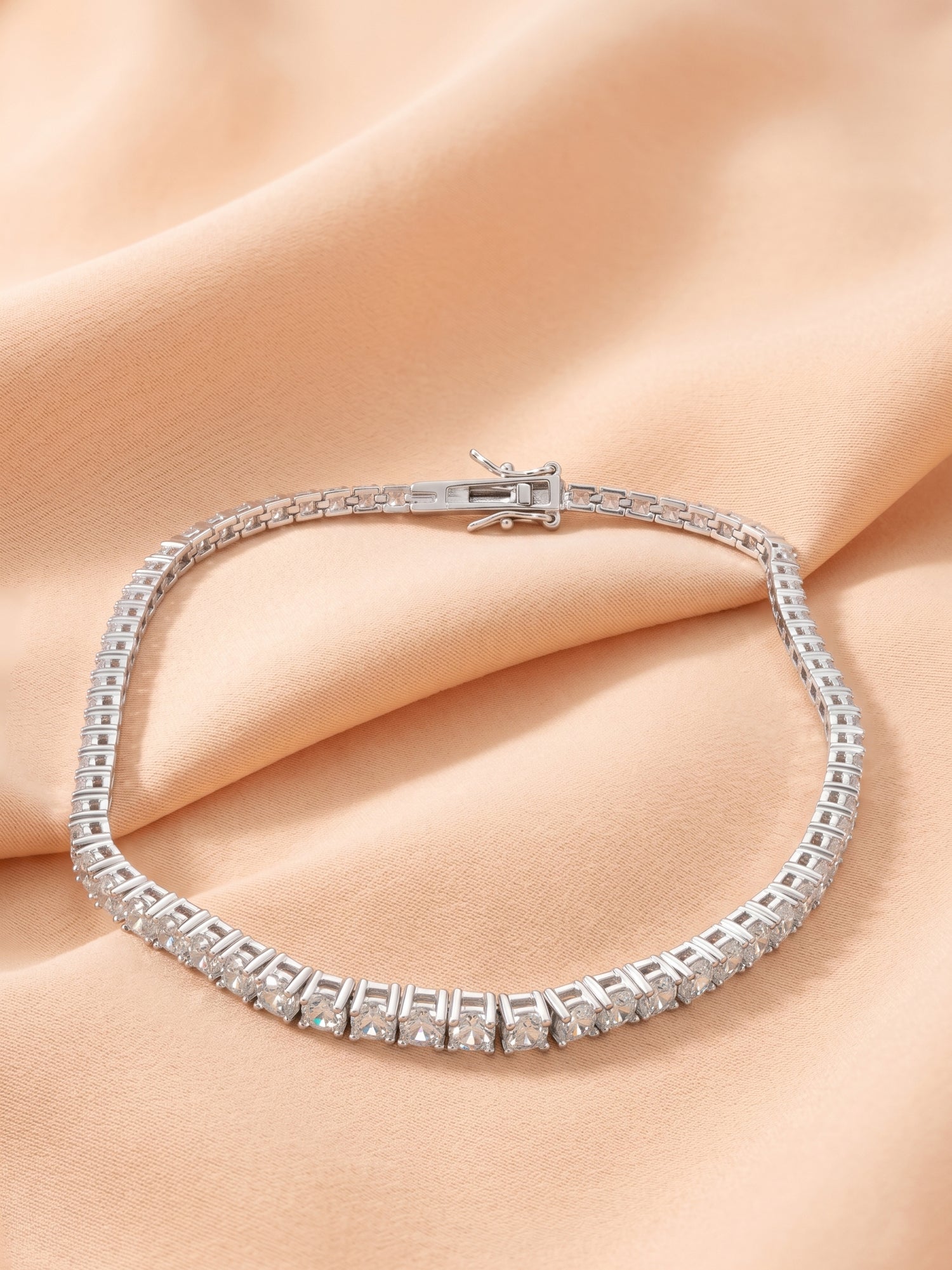 Starlight Cubic Zirconia Tennis Anklet