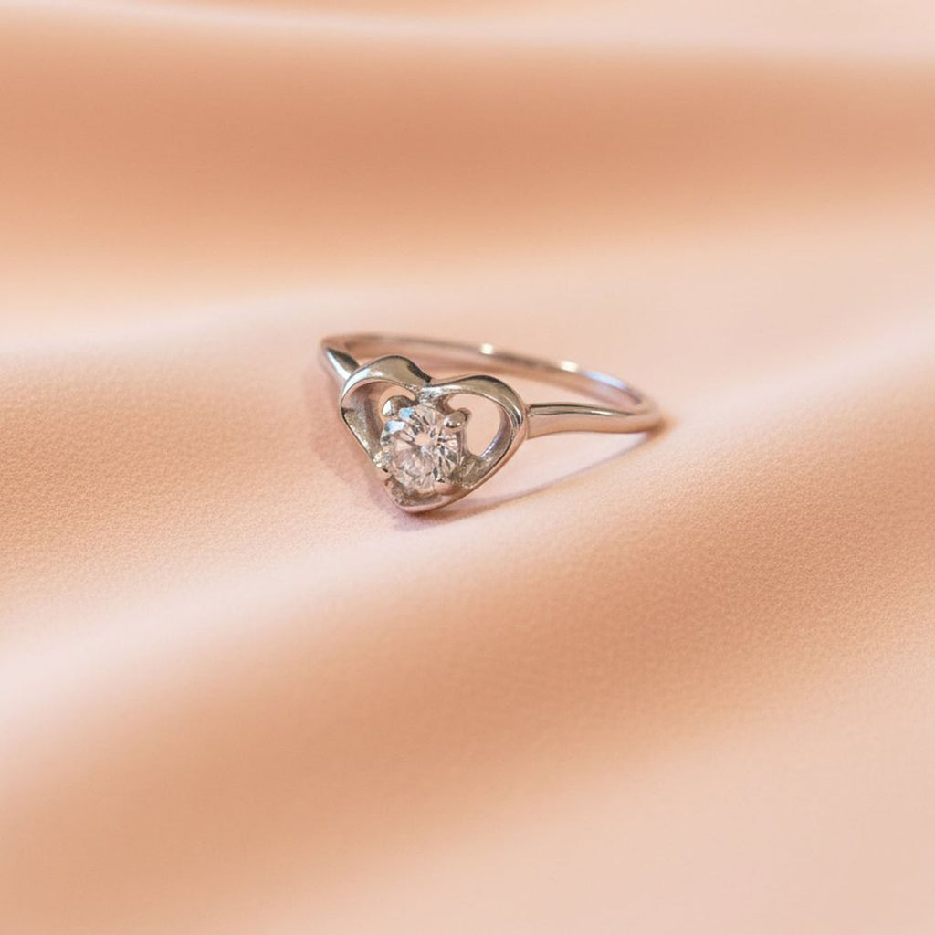 Radiant Heart Solitaire Ring