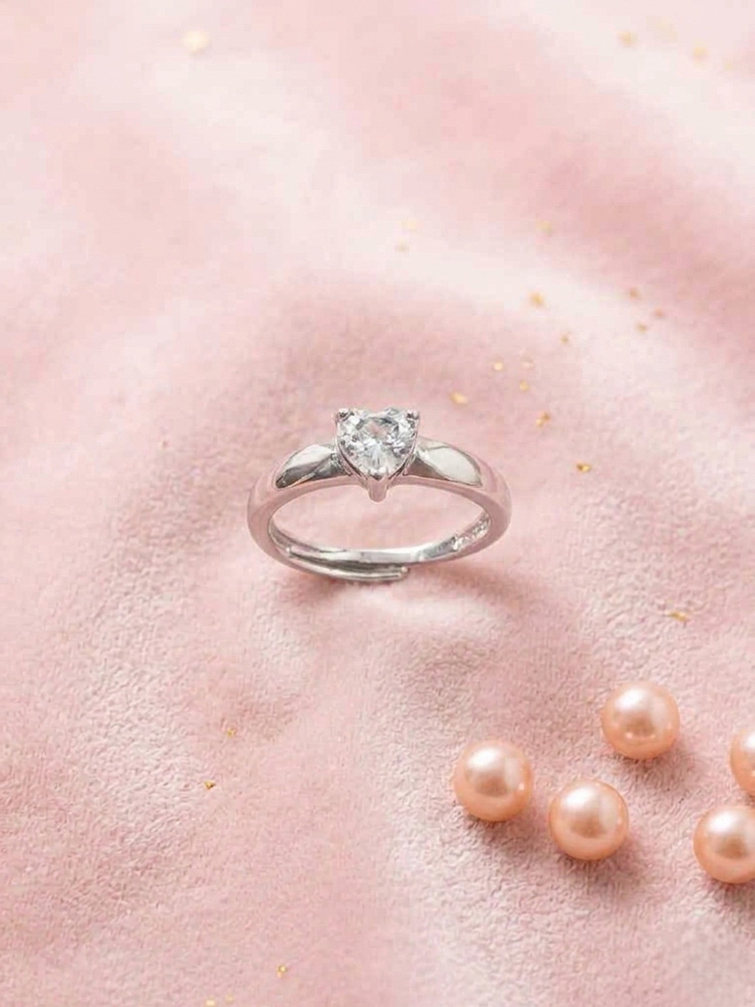 Radiant Heart Solitaire Ring
