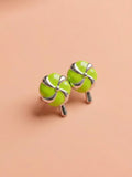Sweet Swirl Lime Lollipop Studs