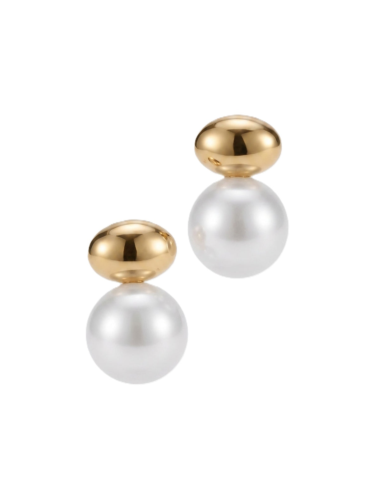 The Golden Dome Pearl Drop Earrings