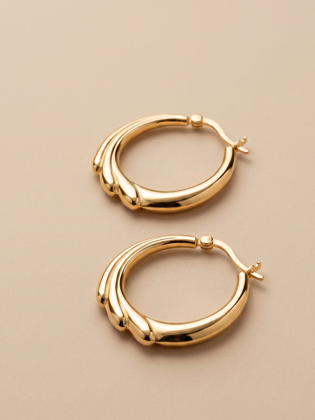 Gilded Floral Hoops