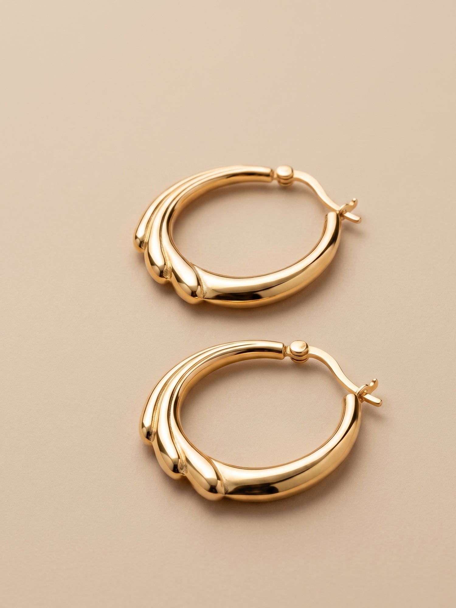 Gilded Floral Hoops