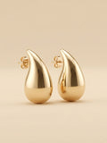 Gilded Mirror Teardrop Studs